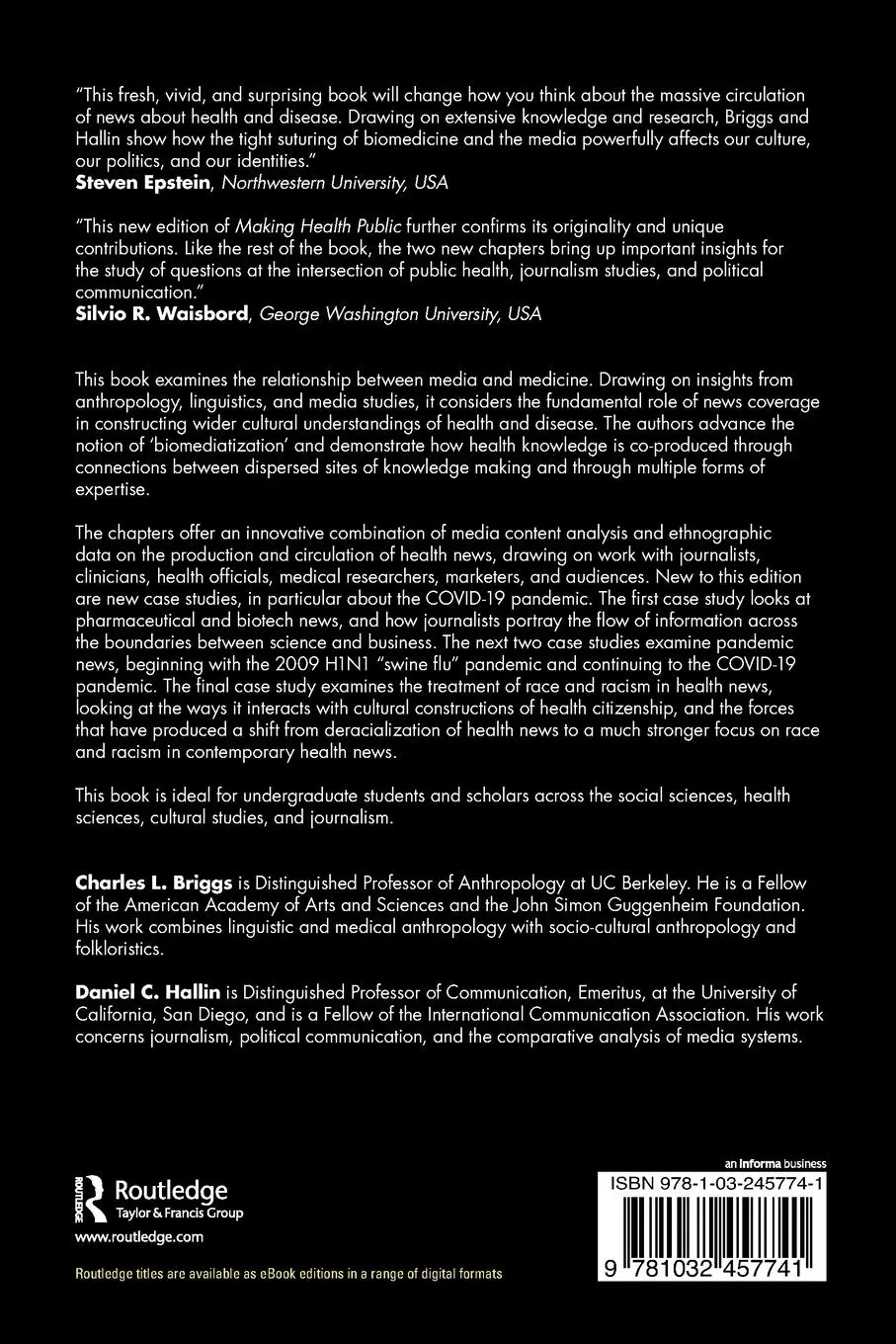 Rückseite: 9781032457741 | Making Health Public | Charles L. Briggs (u. a.) | Taschenbuch | 2024