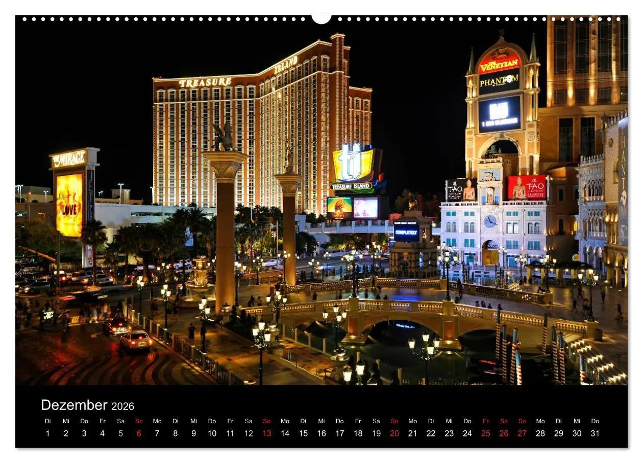 Bild: 9783516227741 | Las Vegas (Wandkalender 2026 DIN A2 quer), CALVENDO Monatskalender
