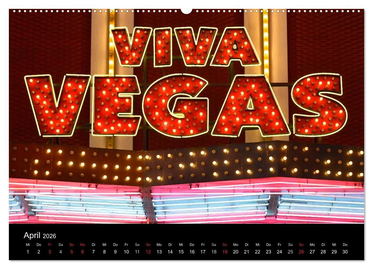 Bild: 9783516227741 | Las Vegas (Wandkalender 2026 DIN A2 quer), CALVENDO Monatskalender
