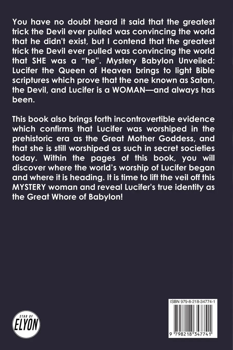 Rückseite: 9798218347741 | Mystery Babylon Unveiled | Lucifer the Queen of Heaven | Isaac Isaiah