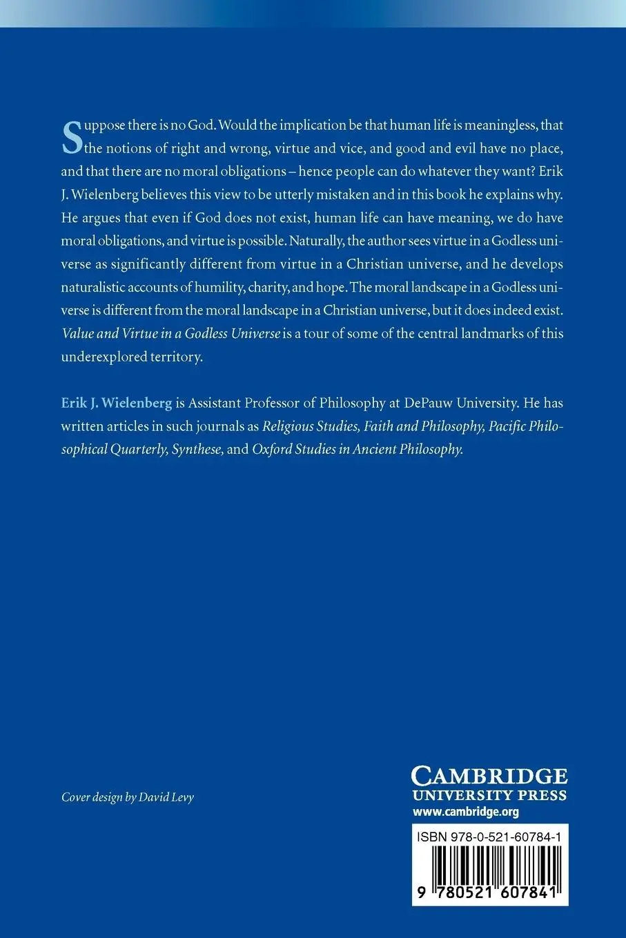 Rückseite: 9780521607841 | Value and Virtue in a Godless Universe | Erik J. Wielenberg | Buch