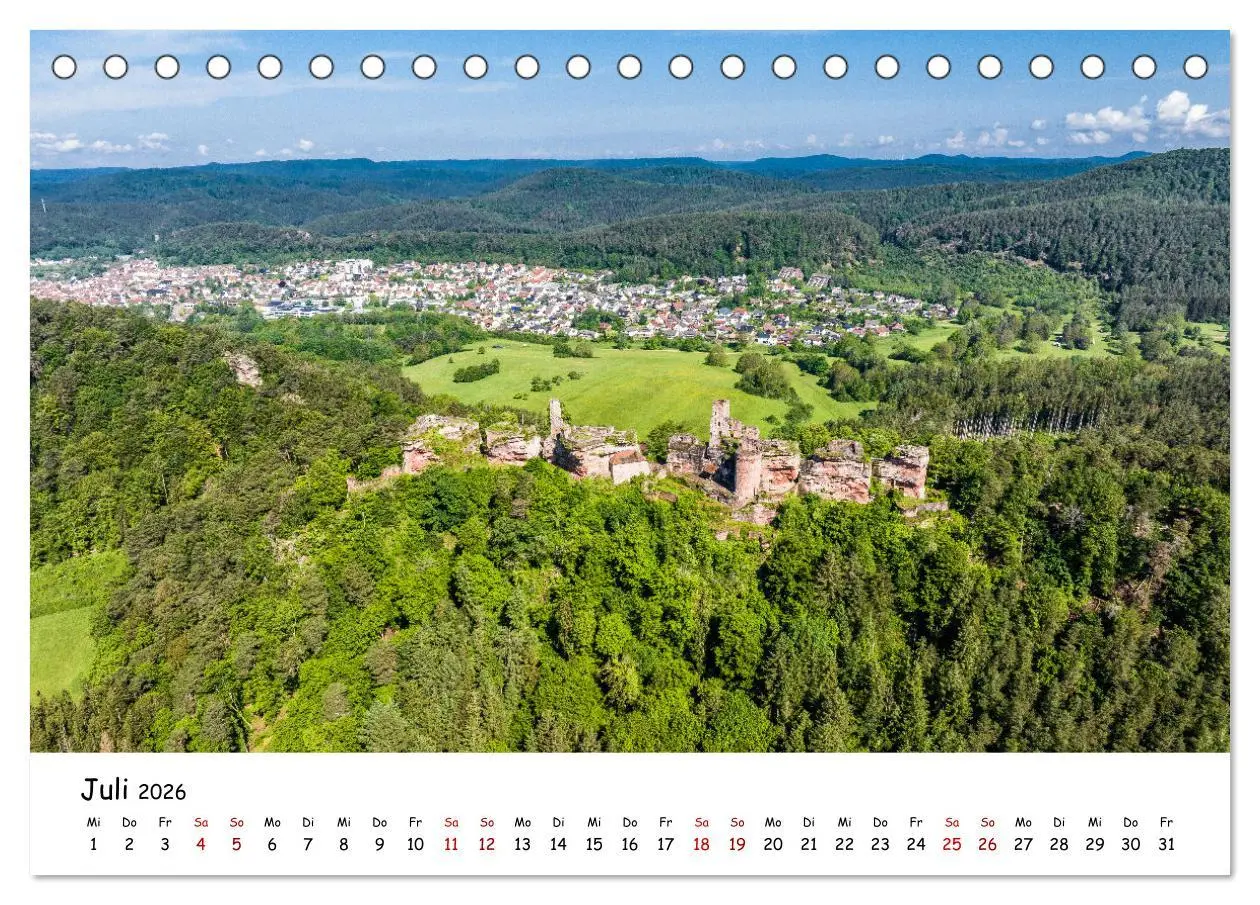 Bild: 9783457297841 | Pfälzer Burgen (Tischkalender 2026 DIN A5 quer), CALVENDO...