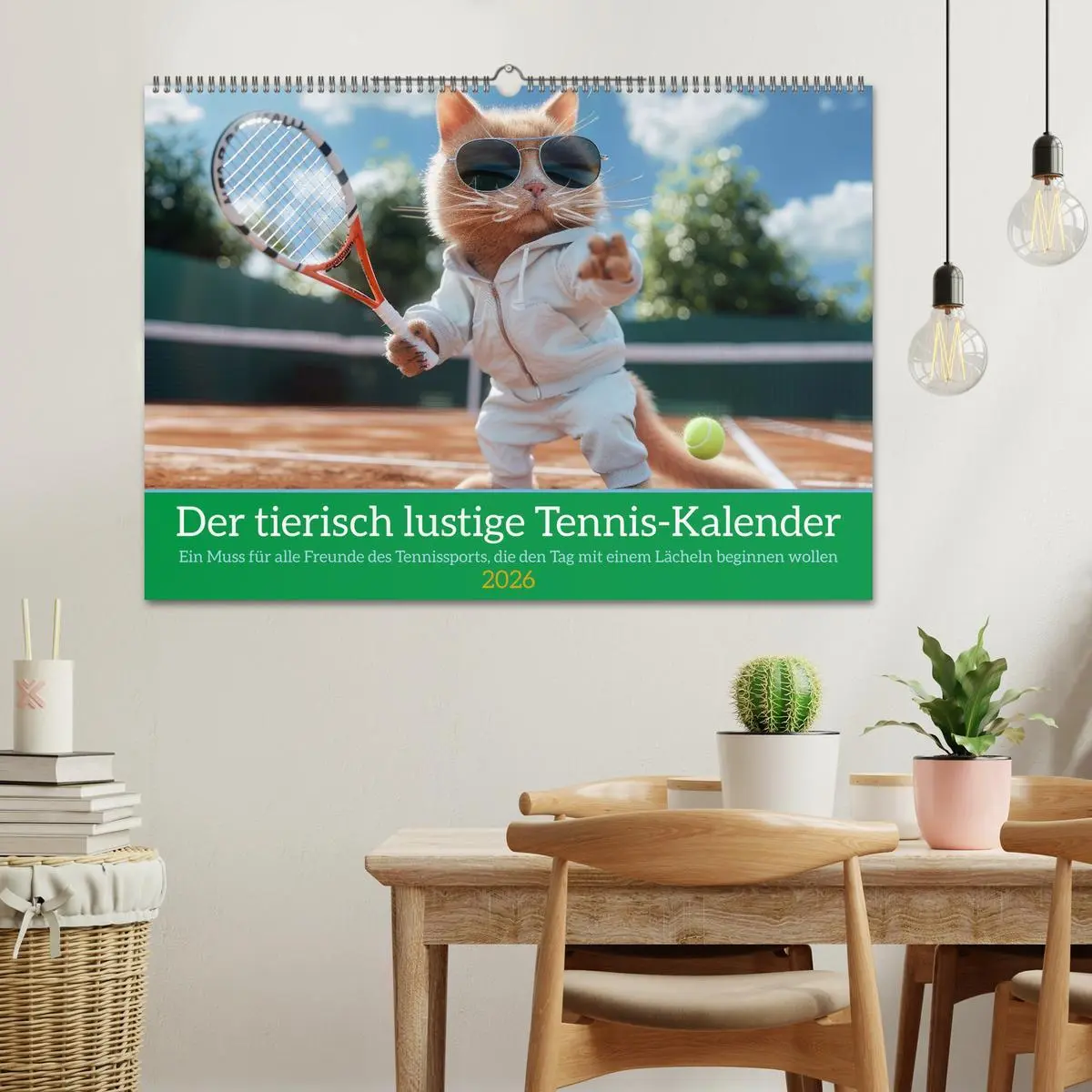 Bild: 9783457367841 | Der tierisch lustige Tennis-Kalender (Wandkalender 2026 DIN A2...