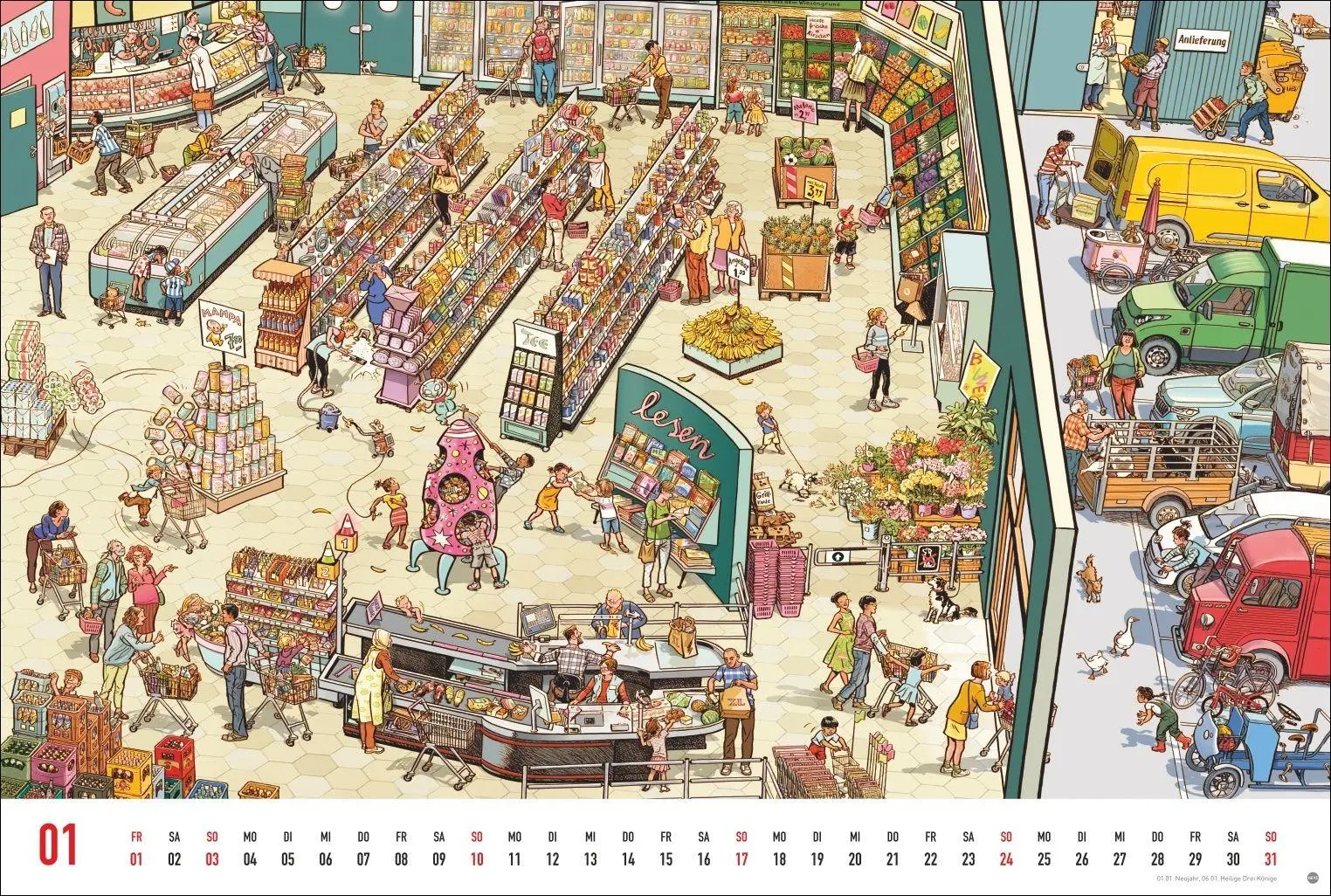 Bild: 9783756417841 | Göbel &amp; Knorr Wimmelbilder Edition Kalender 2027 | Doro Göbel (u. a.)