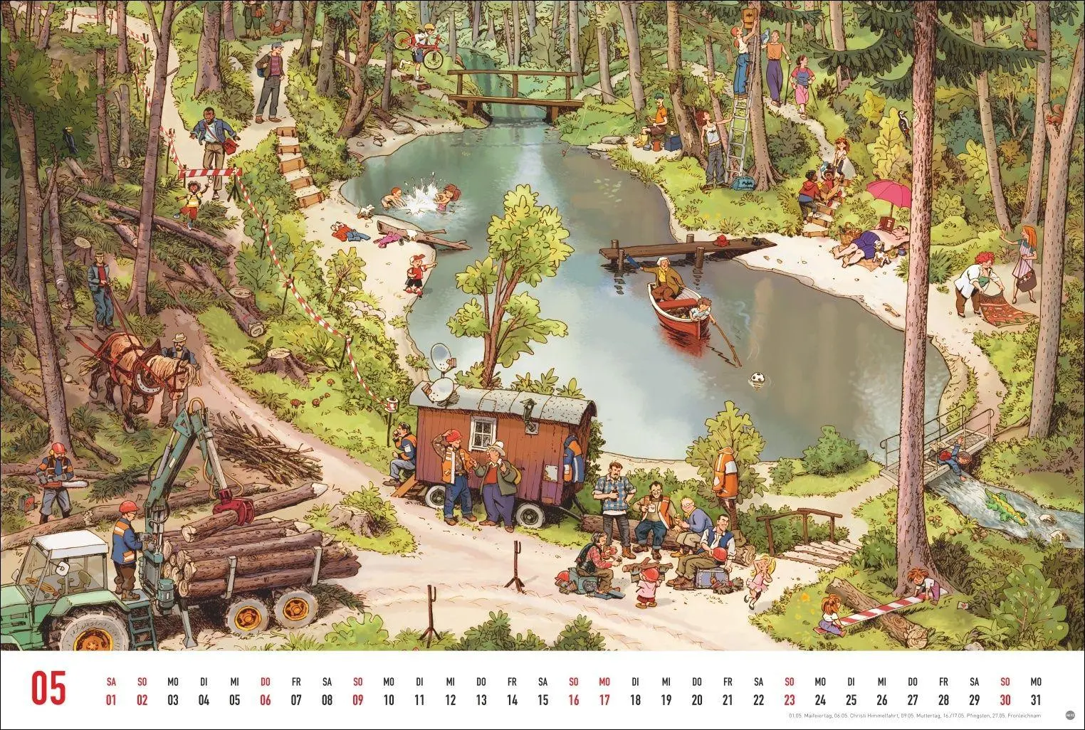 Bild: 9783756417841 | Göbel &amp; Knorr Wimmelbilder Edition Kalender 2027 | Doro Göbel (u. a.)