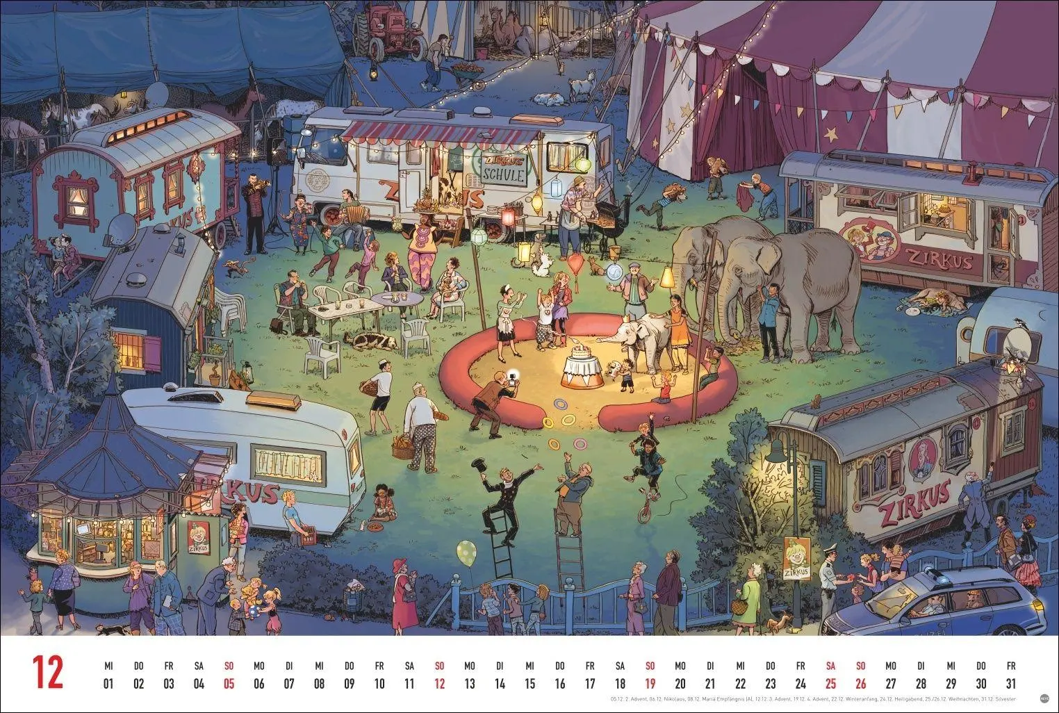 Bild: 9783756417841 | Göbel &amp; Knorr Wimmelbilder Edition Kalender 2027 | Doro Göbel (u. a.)
