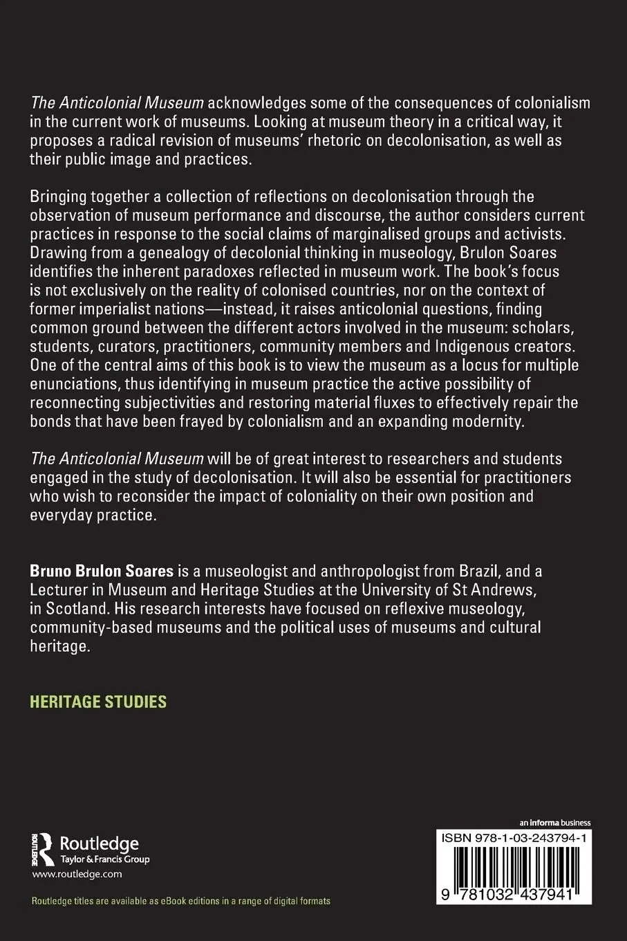 Rückseite: 9781032437941 | The Anticolonial Museum | Reclaiming Our Colonial Heritage | Soares