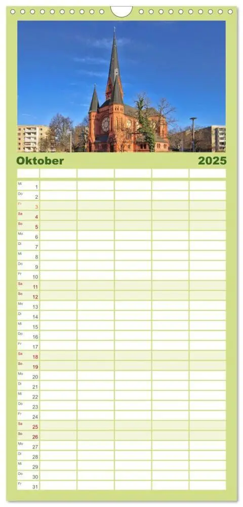 Bild: 9783457117941 | Familienplaner 2025 - Dessau mit 5 Spalten (Wandkalender, 21 x 45...