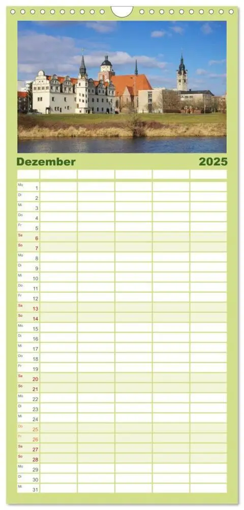 Bild: 9783457117941 | Familienplaner 2025 - Dessau mit 5 Spalten (Wandkalender, 21 x 45...