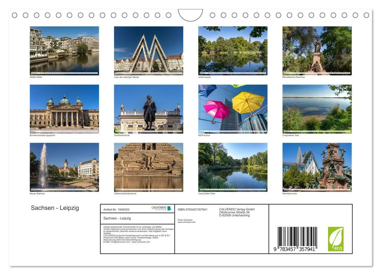 Bild: 9783457357941 | Sachsen - Leipzig (Wandkalender 2026 DIN A4 quer), CALVENDO...