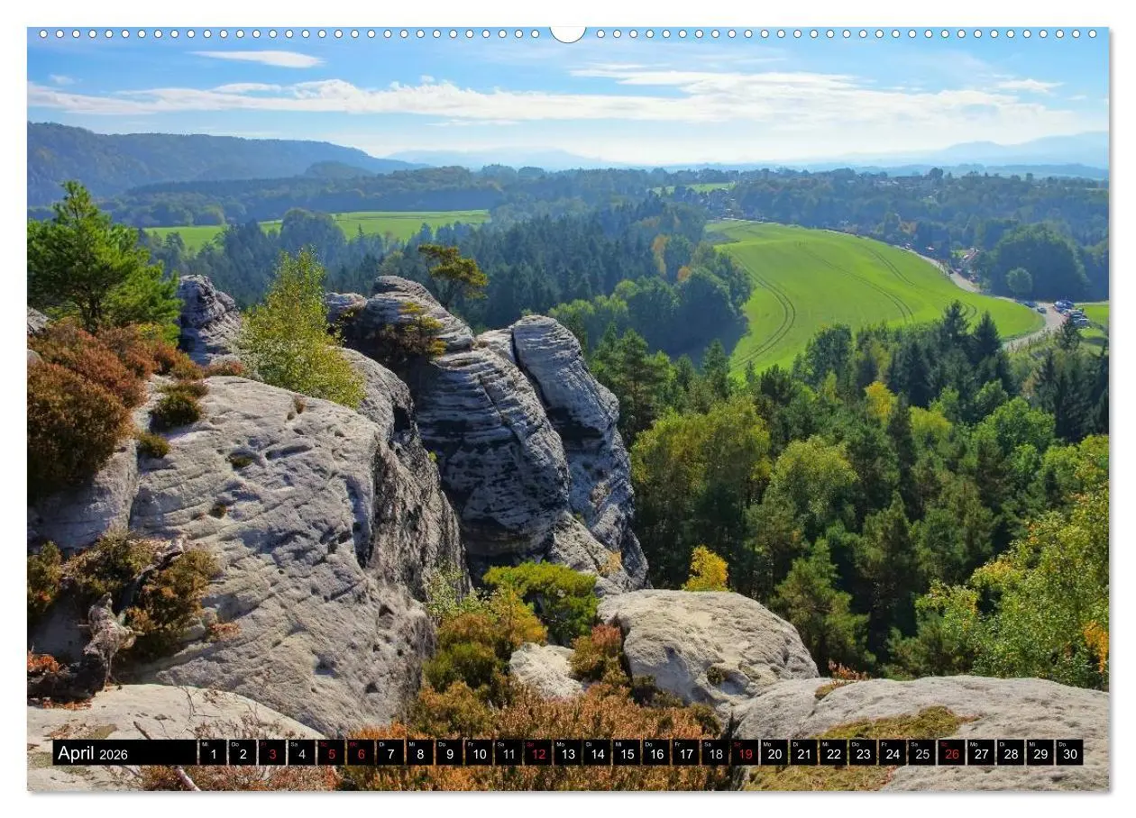 Bild: 9783516137941 | Elbsandsteingebirge (Wandkalender 2026 DIN A2 quer), CALVENDO...