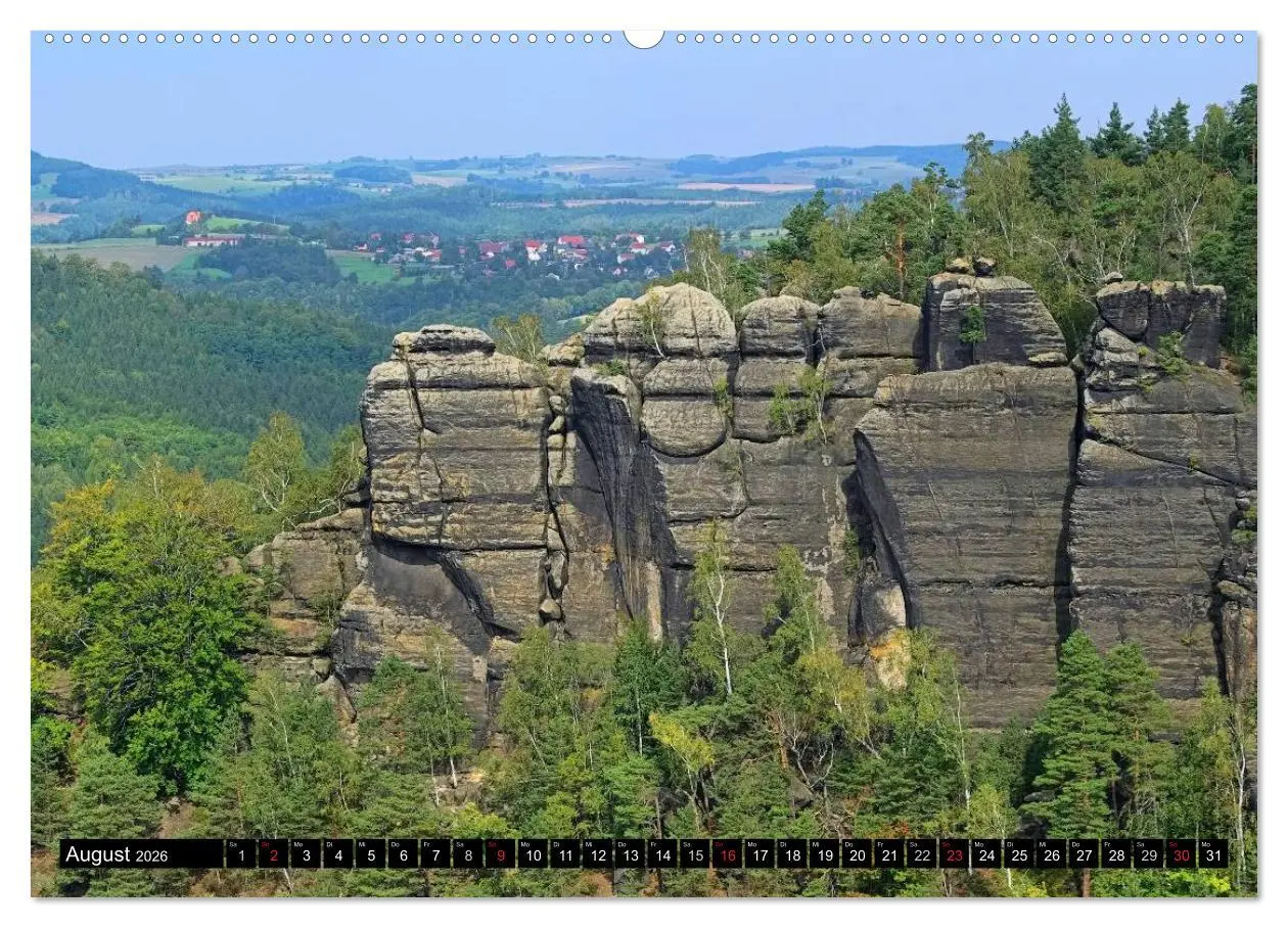 Bild: 9783516137941 | Elbsandsteingebirge (Wandkalender 2026 DIN A2 quer), CALVENDO...