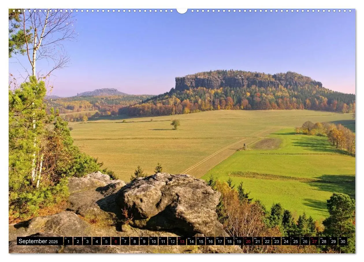Bild: 9783516137941 | Elbsandsteingebirge (Wandkalender 2026 DIN A2 quer), CALVENDO...