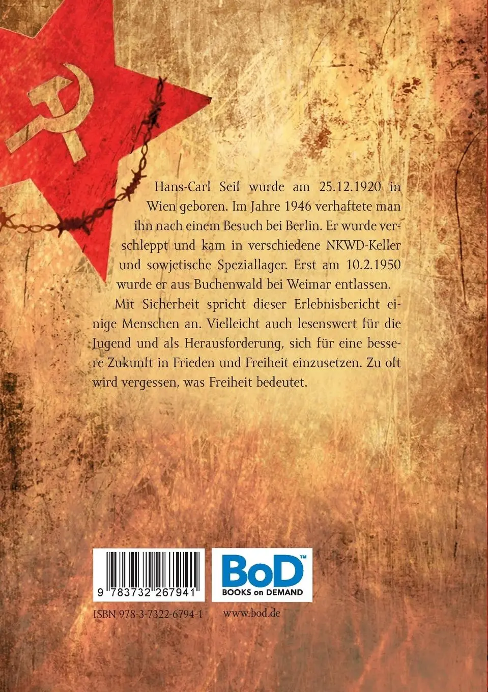 Rückseite: 9783732267941 | Ich war in Deutschland vermisst | Hans-Carl Seif | Taschenbuch | 84 S.