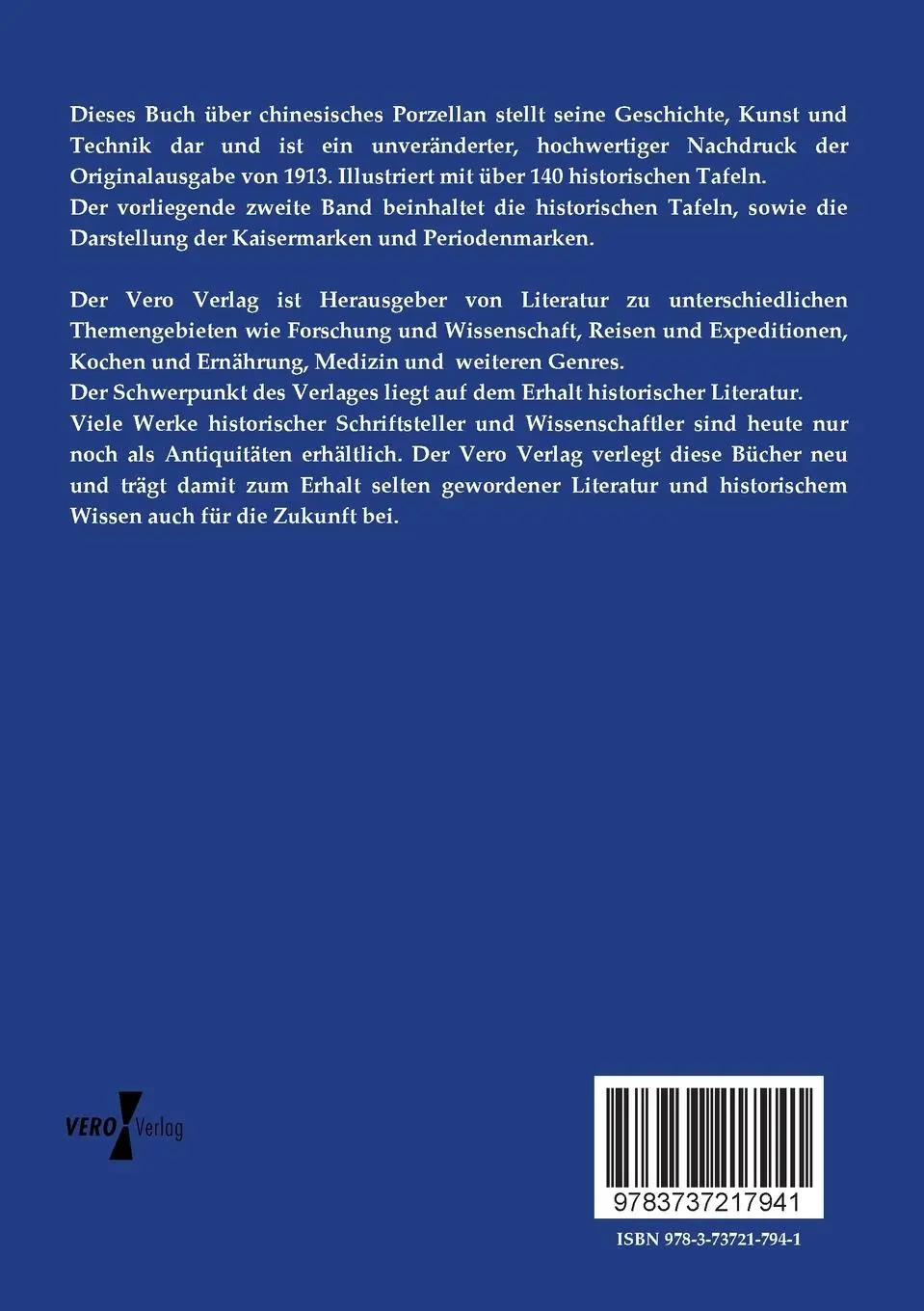Rückseite: 9783737217941 | Chinesisches Porzellan | Zweiter Band | Ernst Zimmermann | Taschenbuch