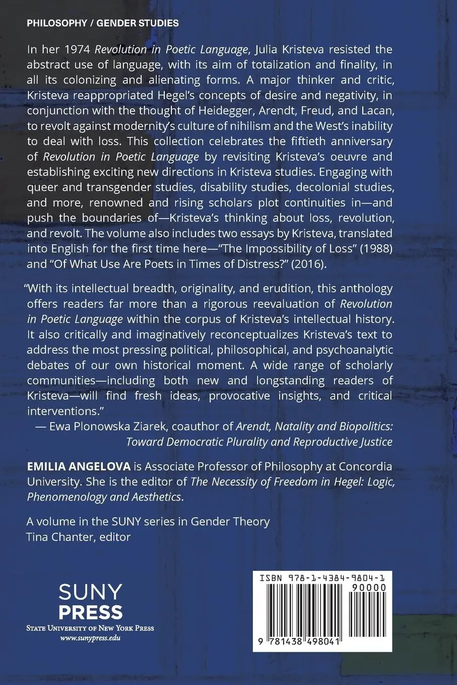 Rückseite: 9781438498041 | "Revolution in Poetic Language" Fifty Years Later | Emilia Angelova