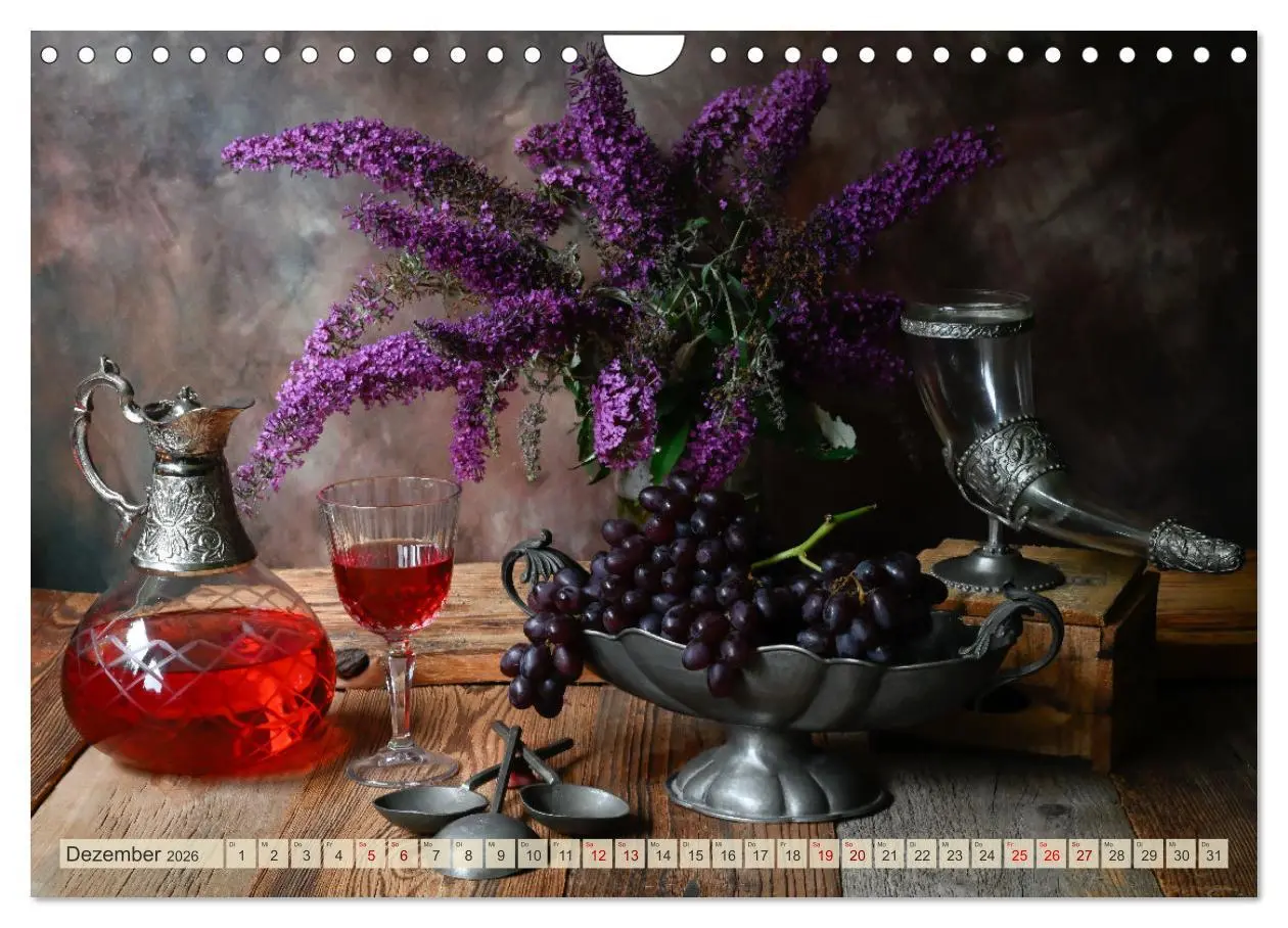 Bild: 9783457318041 | Stillleben Alte Meister (Wandkalender 2026 DIN A4 quer), CALVENDO...