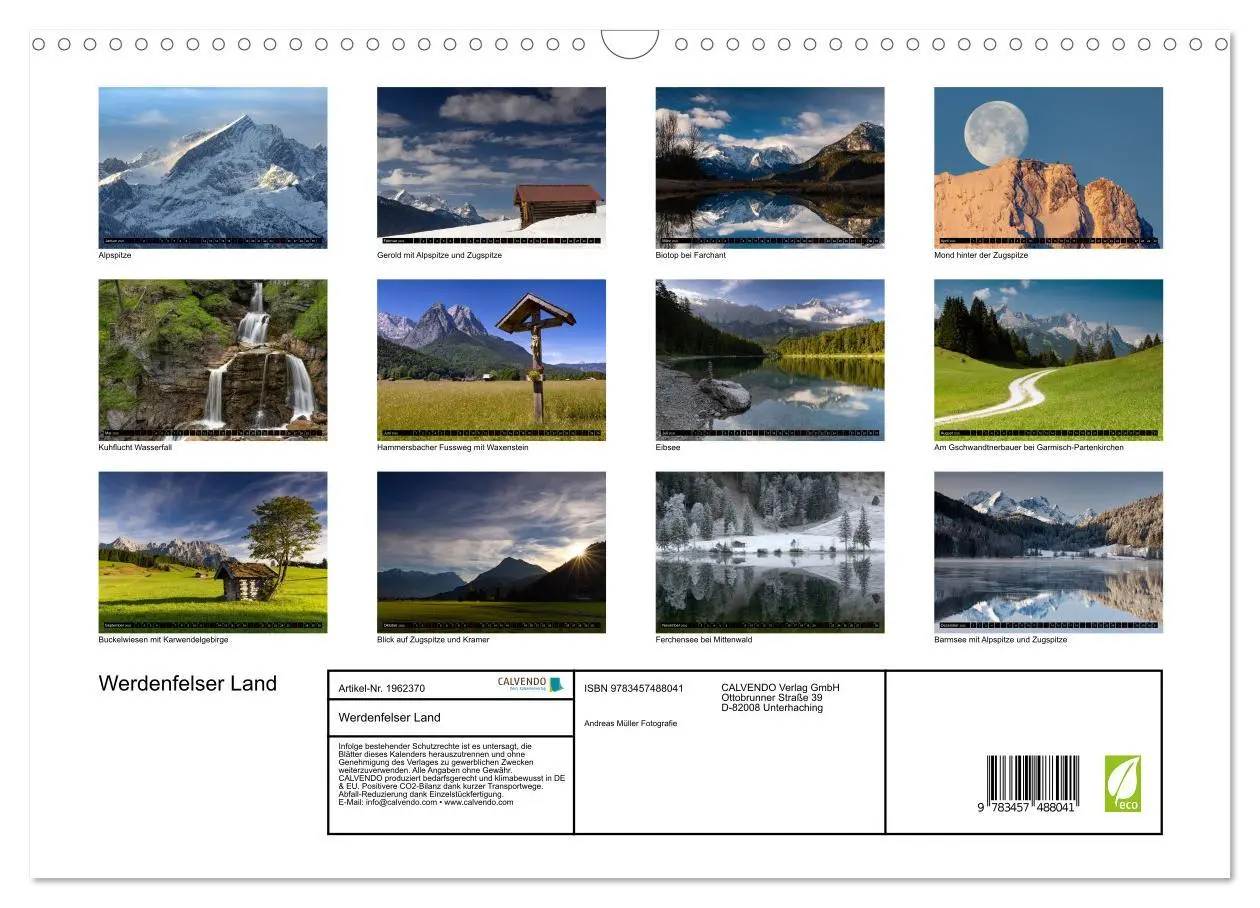 Bild: 9783457488041 | Werdenfelser Land (Wandkalender 2026 DIN A3 quer), CALVENDO...