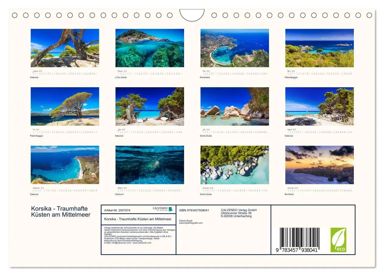 Bild: 9783457938041 | Korsika - Traumhafte Küsten am Mittelmeer (Wandkalender 2026 DIN A4...