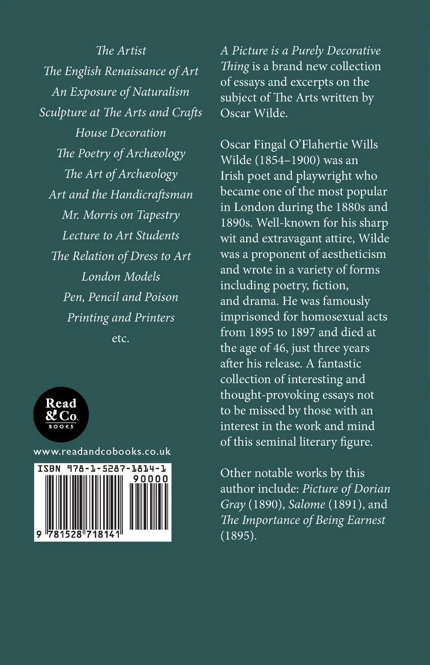 Rückseite: 9781528718141 | A Picture is a Purely Decorative Thing - Essays and Excerpts on The...