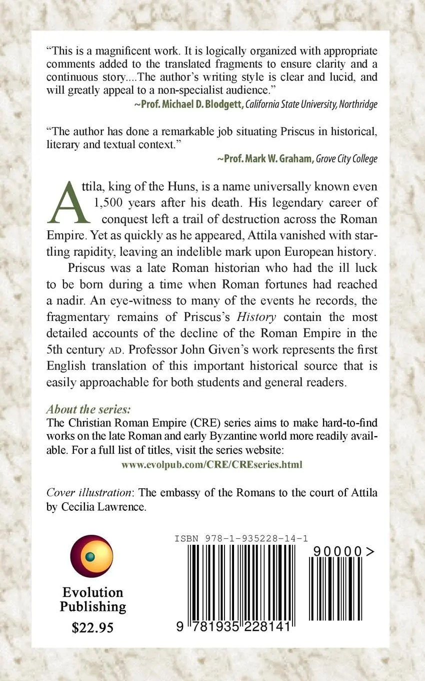 Rückseite: 9781935228141 | The Fragmentary History of Priscus | Priscus | Taschenbuch | Englisch