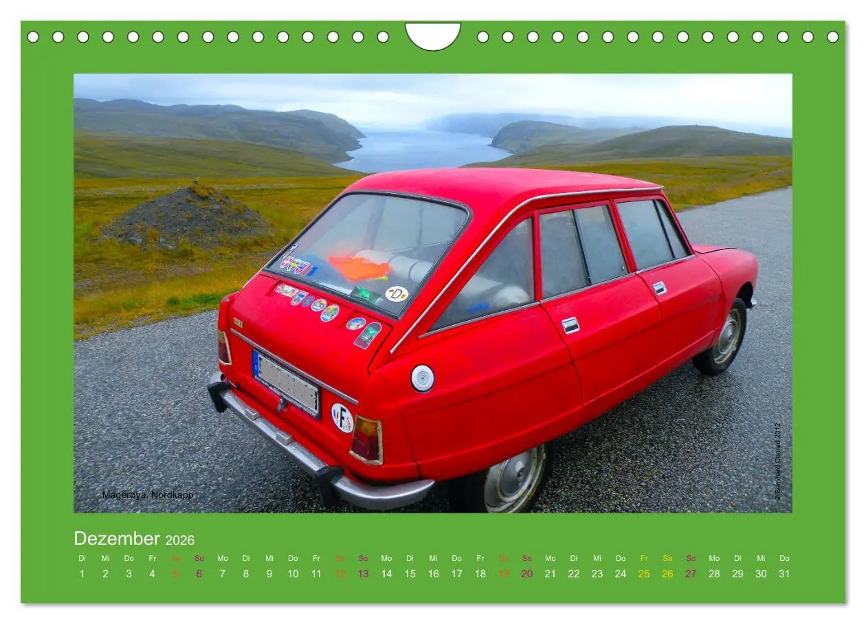 Bild: 9783457548141 | Abenteuer Citroen Ami 8 (Wandkalender 2026 DIN A4 quer), CALVENDO...