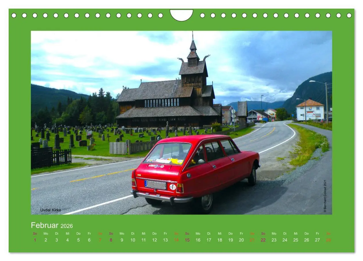 Bild: 9783457548141 | Abenteuer Citroen Ami 8 (Wandkalender 2026 DIN A4 quer), CALVENDO...