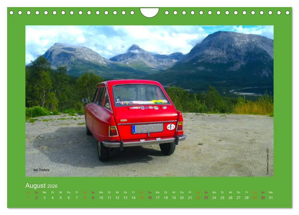 Bild: 9783457548141 | Abenteuer Citroen Ami 8 (Wandkalender 2026 DIN A4 quer), CALVENDO...