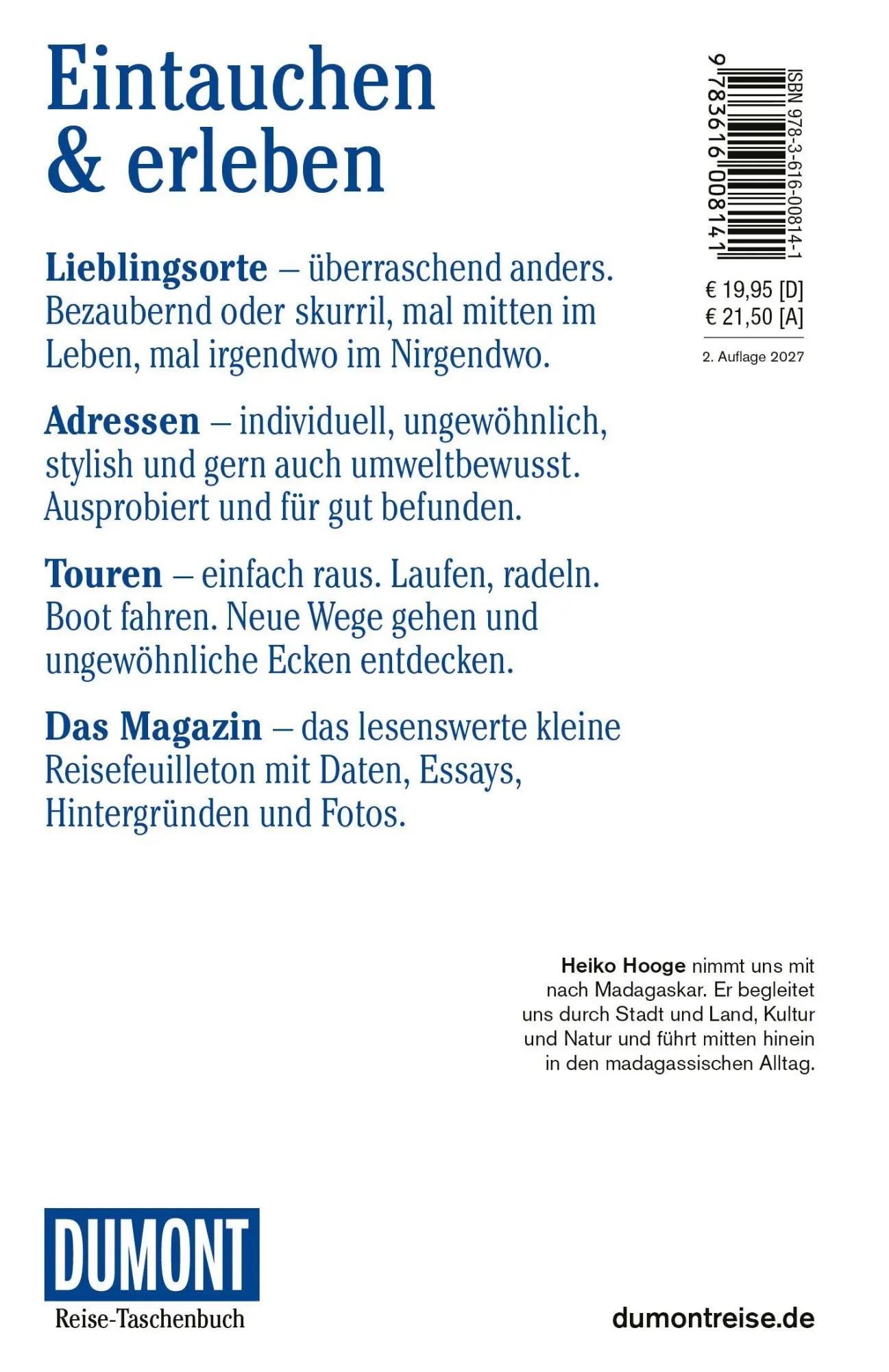 Bild: 9783616008141 | DUMONT Reise-Taschenbuch Reiseführer Madagaskar | Heiko Hooge | Buch