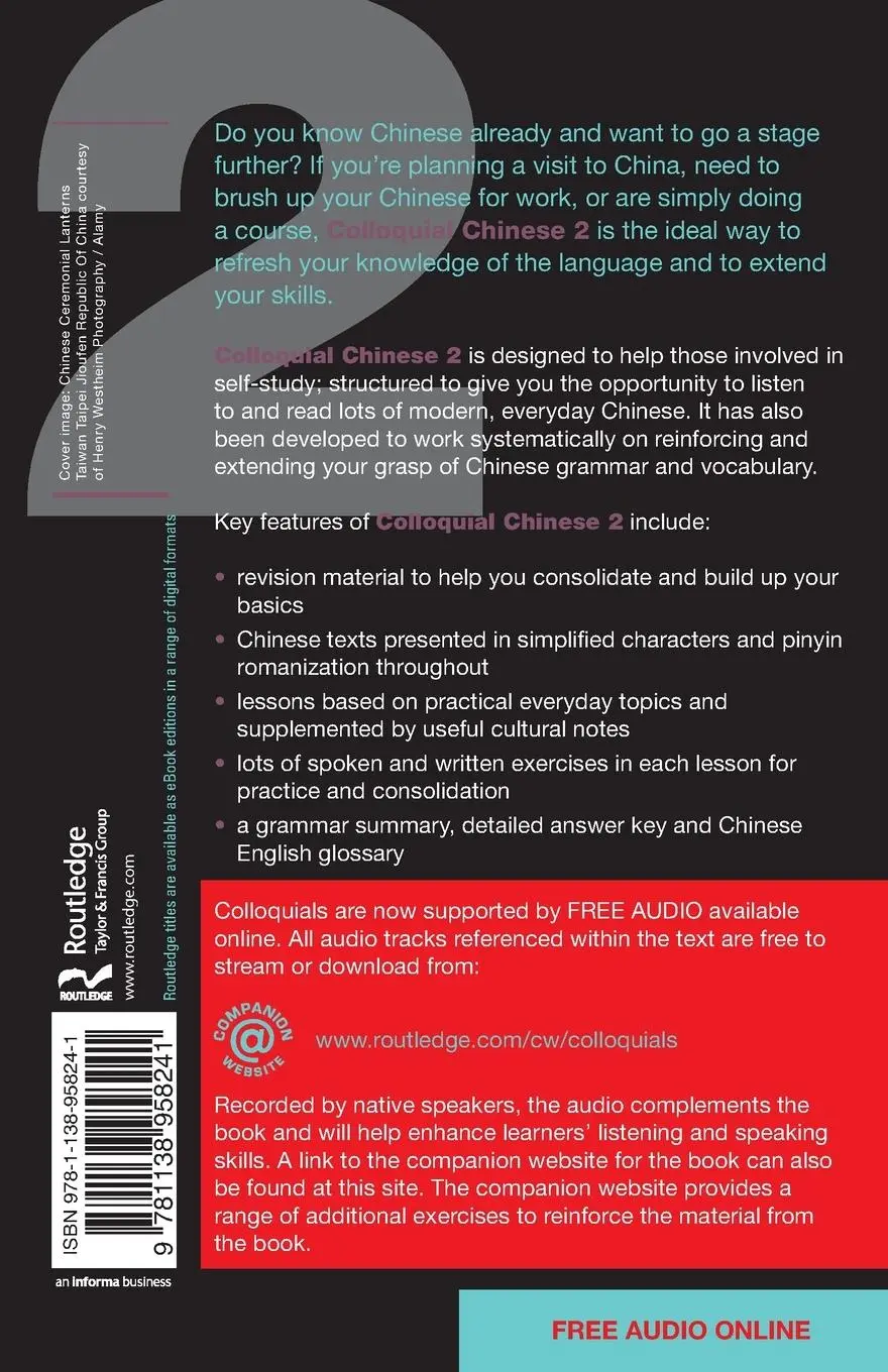 Rückseite: 9781138958241 | Colloquial Chinese 2 | The Next Step in Language Learning | Kan Qian