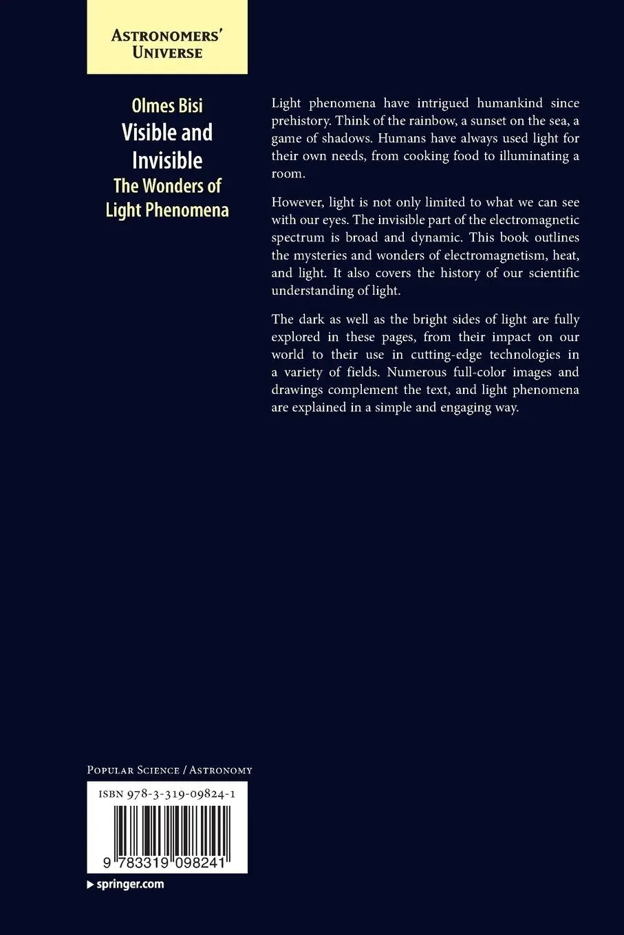 Rückseite: 9783319098241 | Visible and Invisible | The Wonders of Light Phenomena | Olmes Bisi