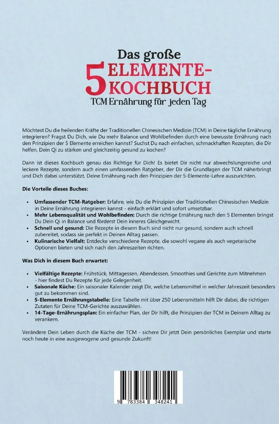 Rückseite: 9783384348241 | Das große 5-Elemente-Kochbuch - TCM Ernährung für jeden Tag | Buch