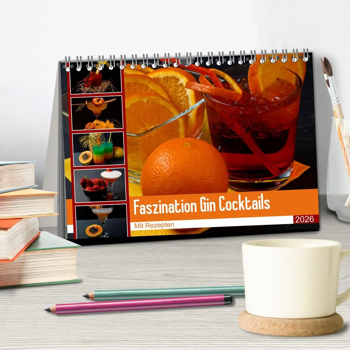 Bild: 9783457608241 | Faszination Gin Cocktails (Tischkalender 2026 DIN A5 quer),...