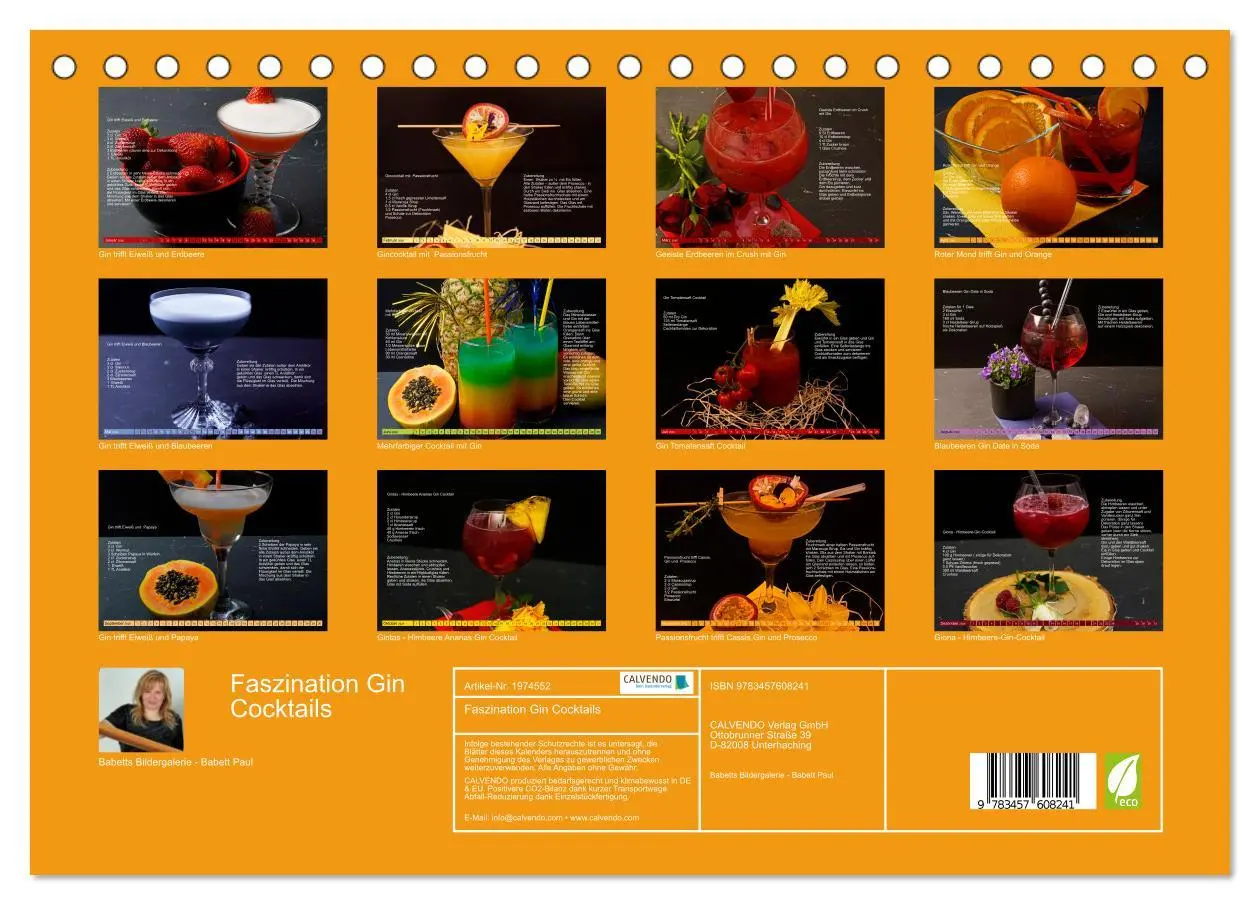 Bild: 9783457608241 | Faszination Gin Cocktails (Tischkalender 2026 DIN A5 quer),...