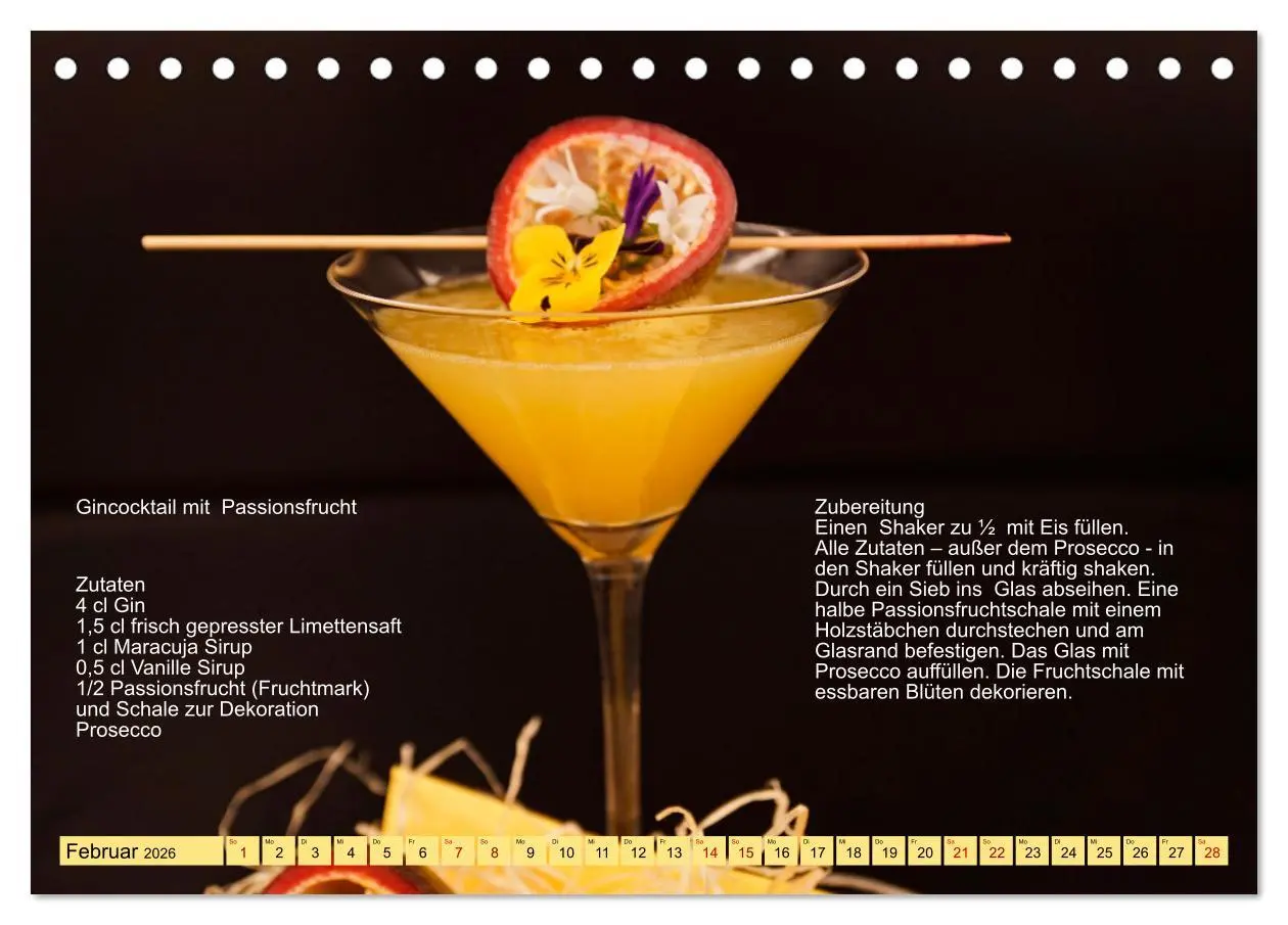Bild: 9783457608241 | Faszination Gin Cocktails (Tischkalender 2026 DIN A5 quer),...