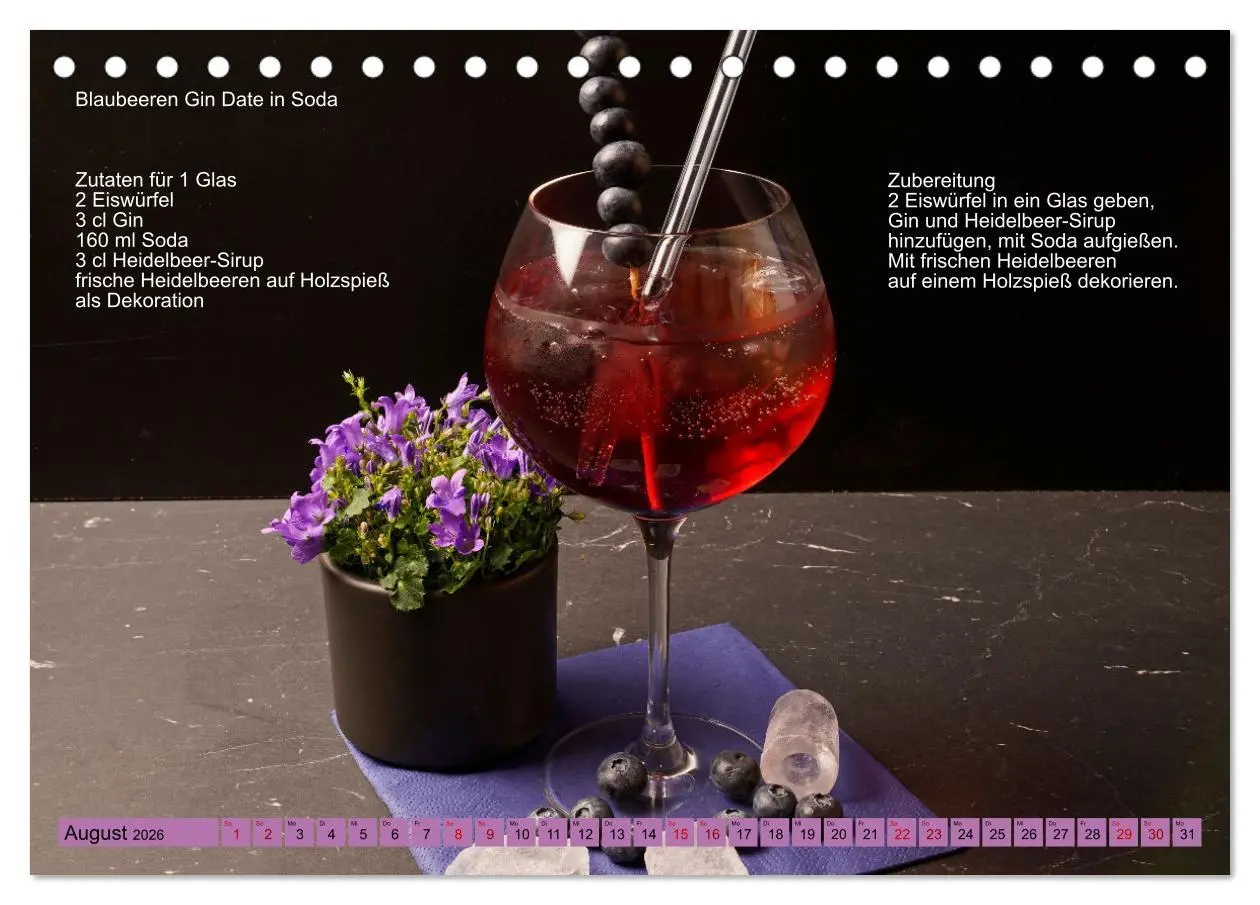 Bild: 9783457608241 | Faszination Gin Cocktails (Tischkalender 2026 DIN A5 quer),...
