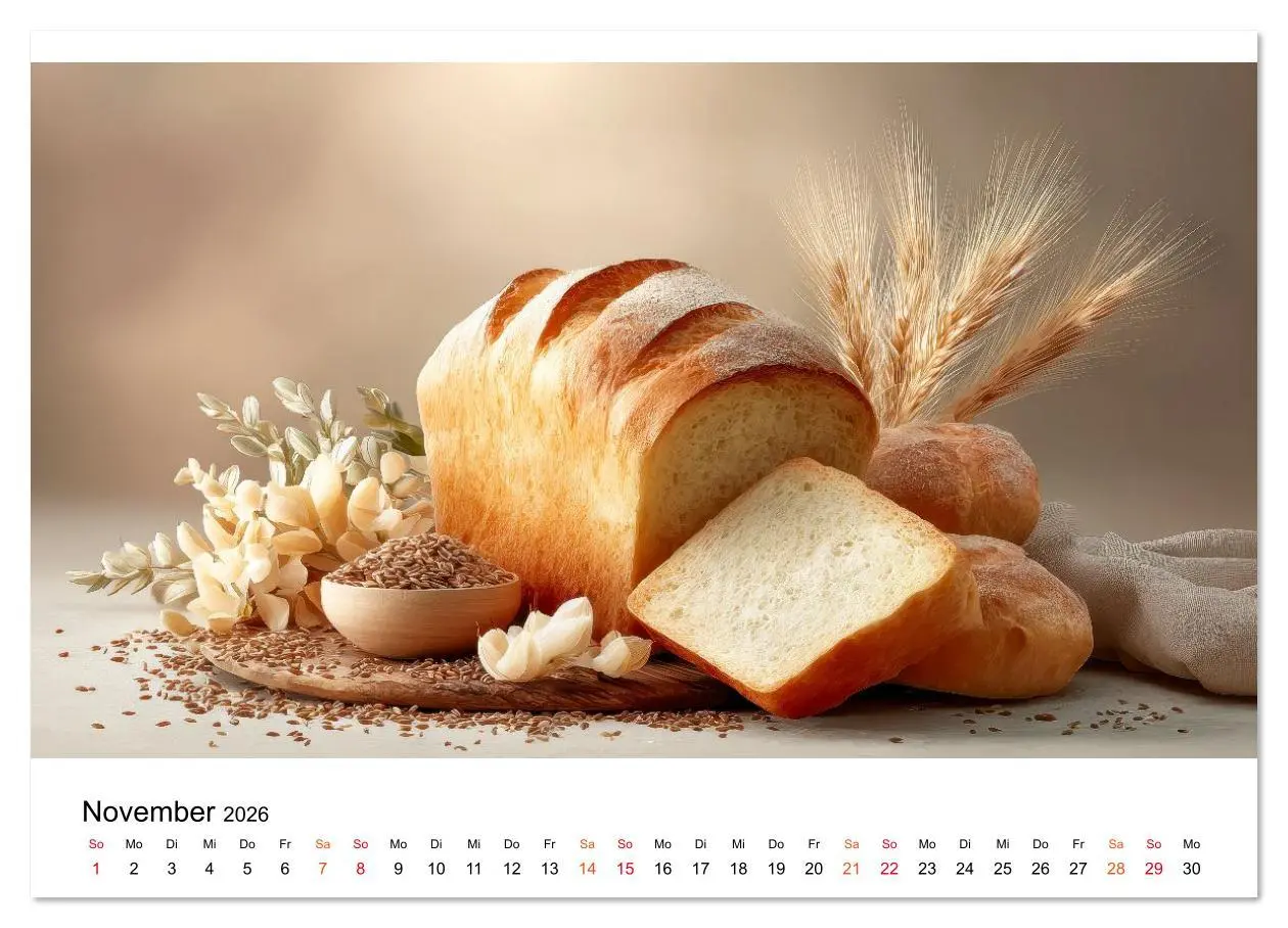 Bild: 9783516628241 | Küchenkalender Brot (hochwertiger Premium Wandkalender 2026 DIN A2...