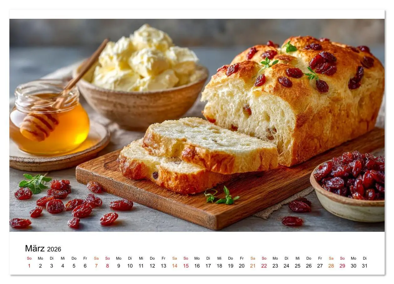 Bild: 9783516628241 | Küchenkalender Brot (hochwertiger Premium Wandkalender 2026 DIN A2...