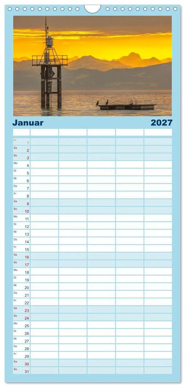 Bild: 9783516798241 | Familienplaner 2027 - Drei Länder ein See - Bodensee mit 5 Spalten...