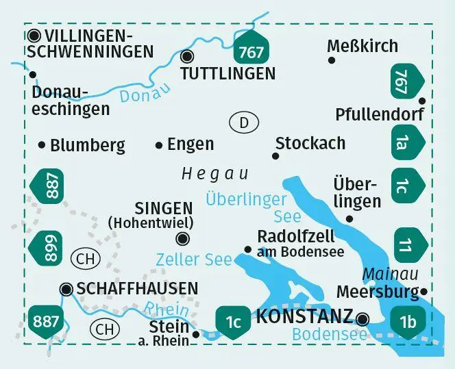 Bild: 9783991218241 | KOMPASS Wanderkarte 783 Hegau Westlicher Bodensee, Schaffhausen,...