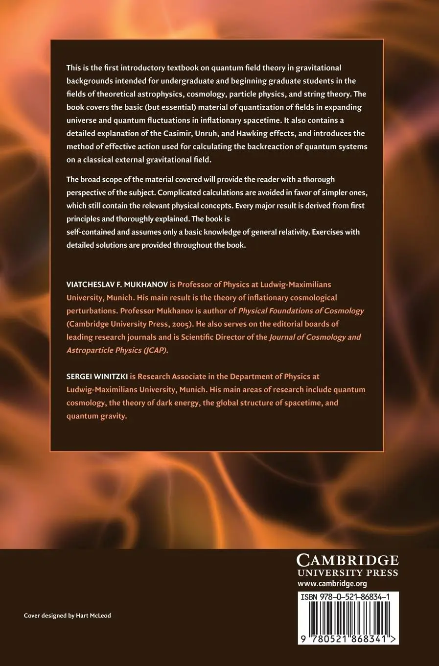 Rückseite: 9780521868341 | Introduction to Quantum Effects in Gravity | Mukhanov (u. a.) | Buch