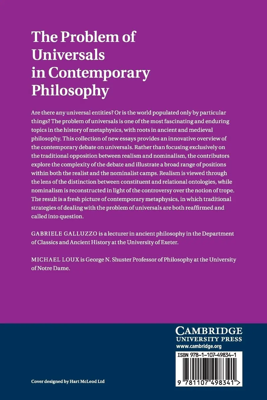 Rückseite: 9781107498341 | The Problem of Universals in Contemporary Philosophy | Taschenbuch