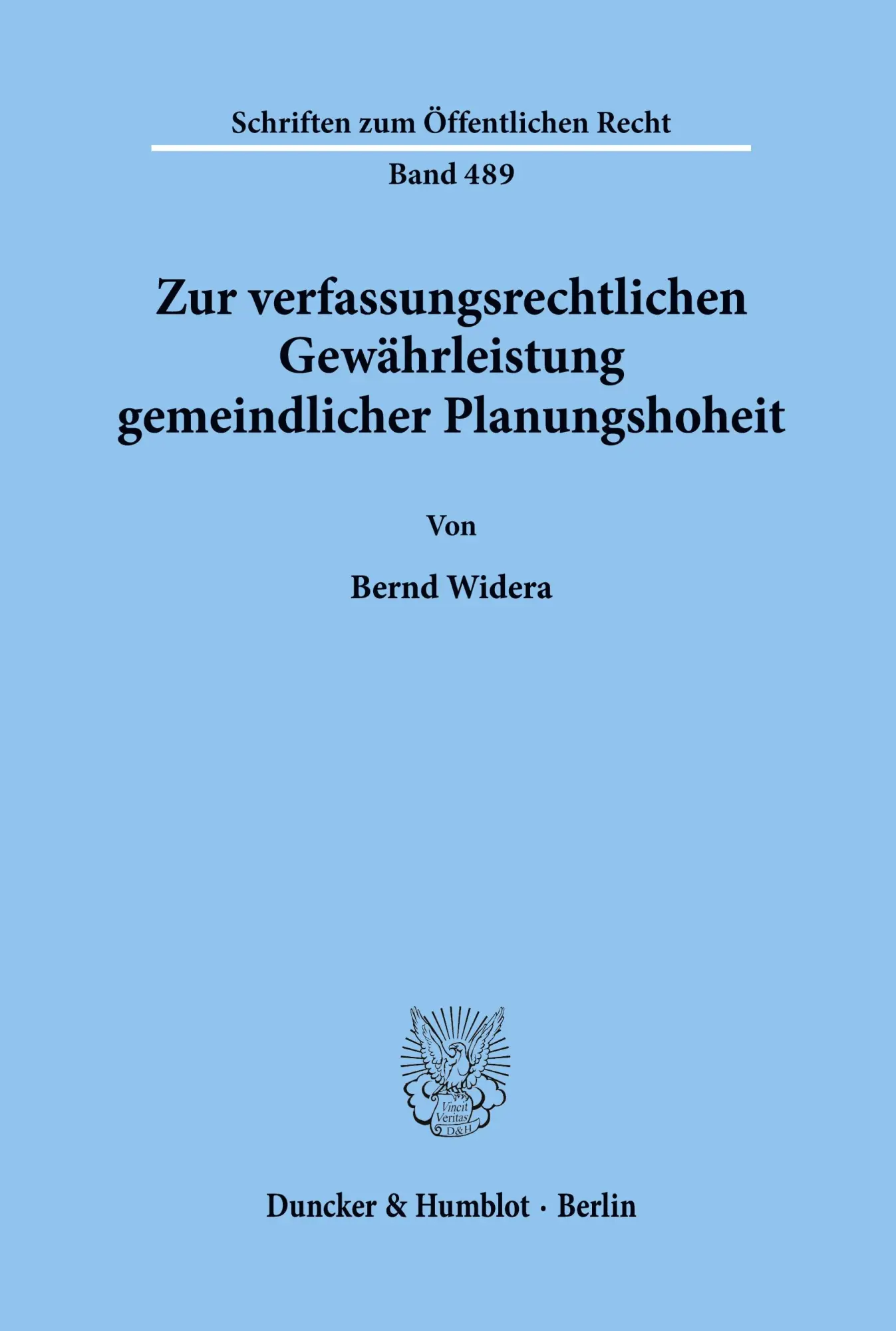 Cover: 9783428058341 | Zur verfassungsrechtlichen Gewährleistung gemeindlicher...