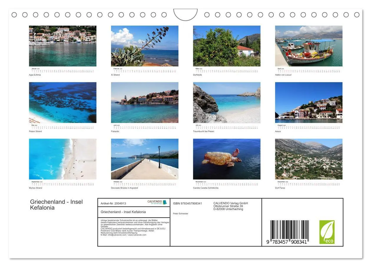 Bild: 9783457908341 | Griechenland - Insel Kefalonia (Wandkalender 2026 DIN A4 quer),...