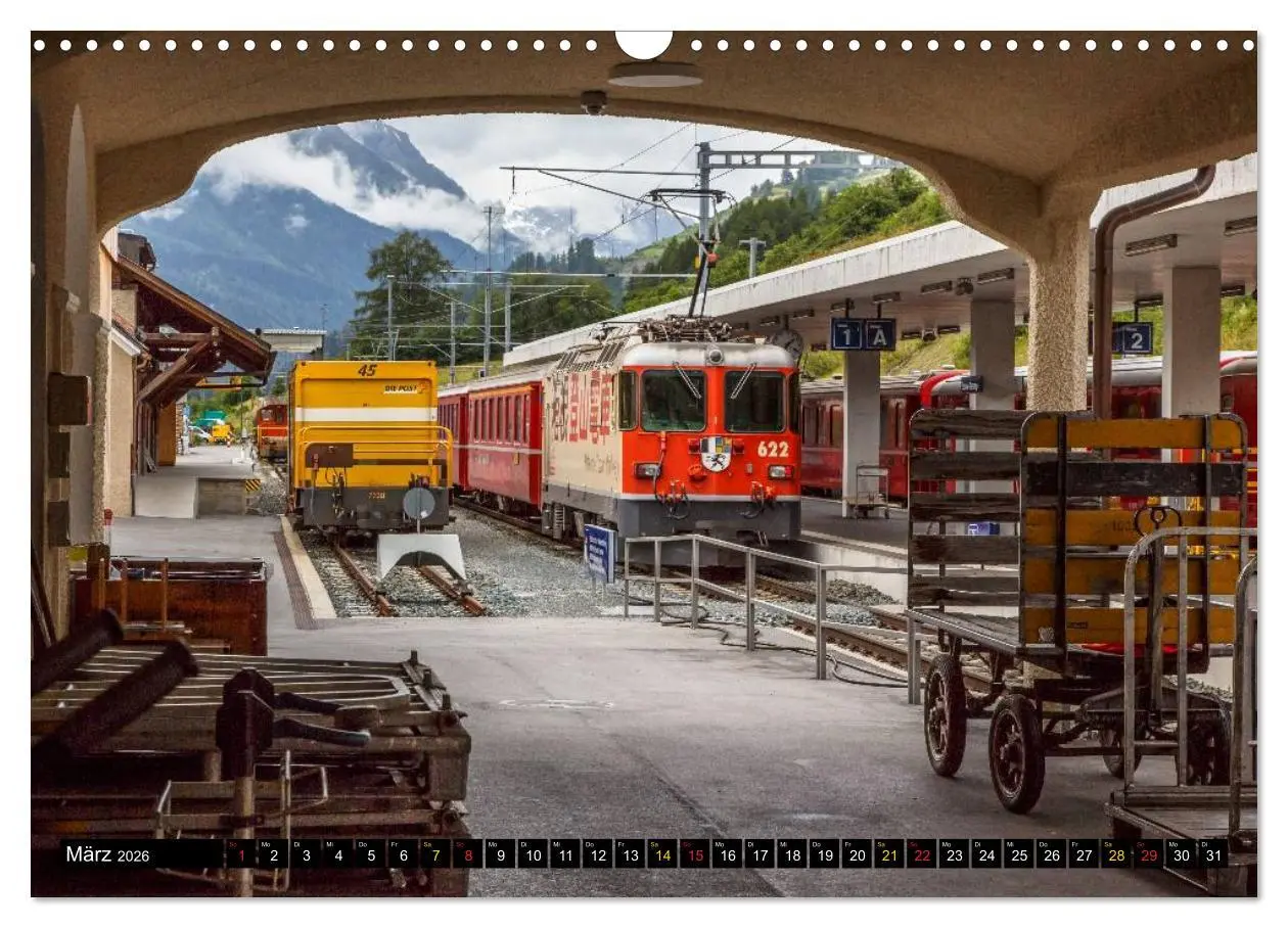 Bild: 9783516238341 | Rhätische Bahn 2026 (Wandkalender 2026 DIN A3 quer), CALVENDO...