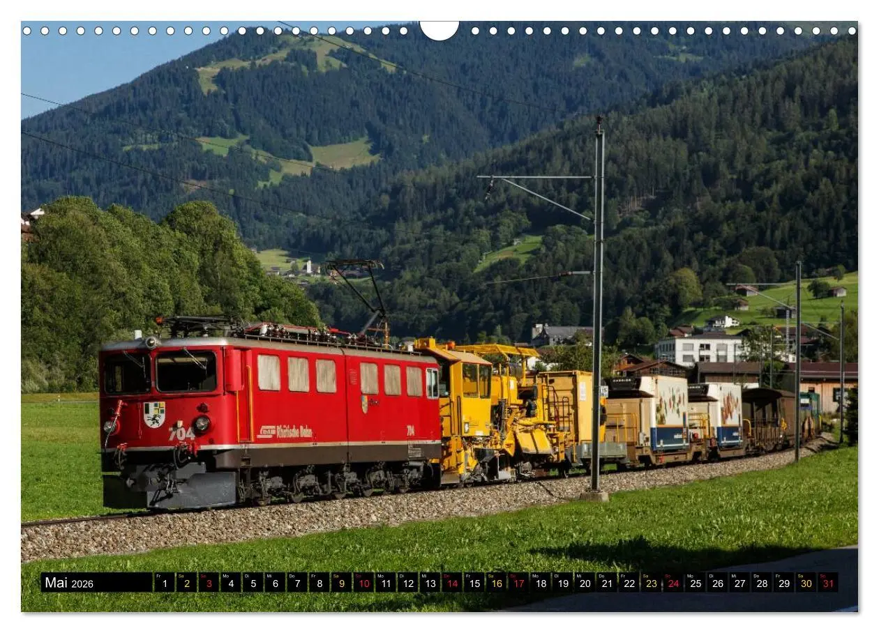 Bild: 9783516238341 | Rhätische Bahn 2026 (Wandkalender 2026 DIN A3 quer), CALVENDO...