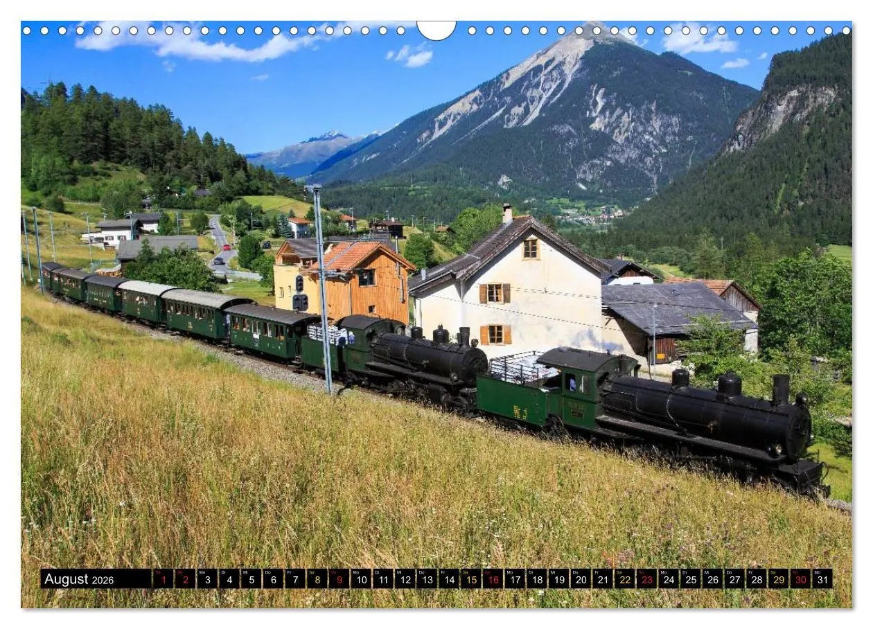 Bild: 9783516238341 | Rhätische Bahn 2026 (Wandkalender 2026 DIN A3 quer), CALVENDO...