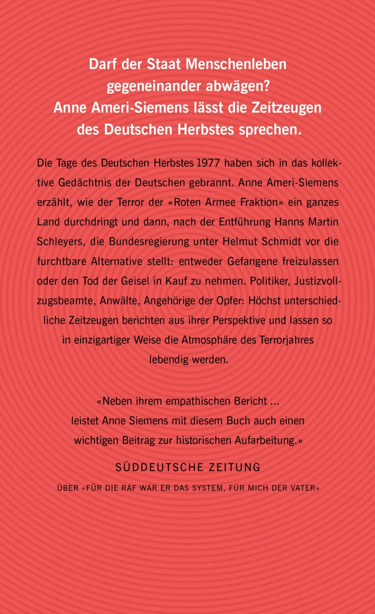 Rückseite: 9783871348341 | Ein Tag im Herbst | Die RAF, der Staat und der Fall Schleyer | Buch