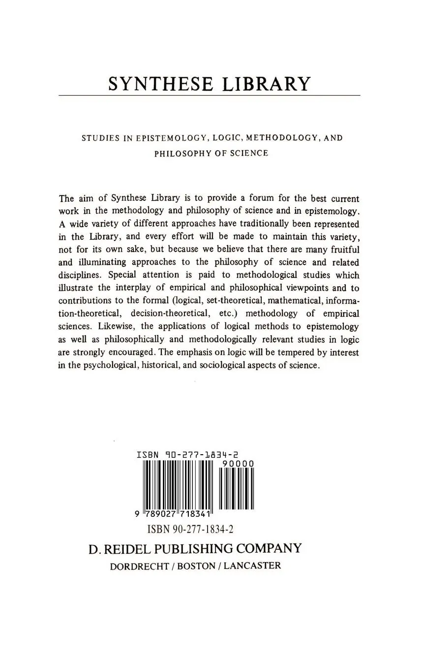 Rückseite: 9789027718341 | Theory of Legal Science | Aleksander Peczenik (u. a.) | Buch | 1984
