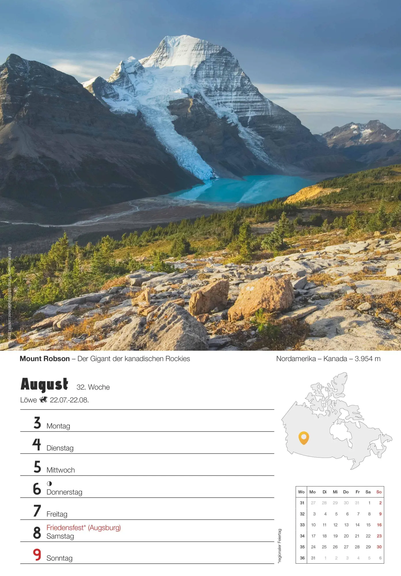 Bild: 4069095008441 | Berge - Wochenkalender mit 53 Motiven und Beschreibungen | Kalender